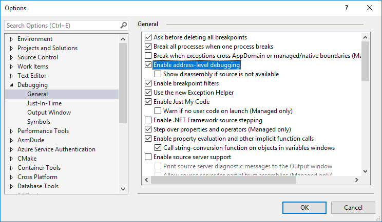 enable debugging